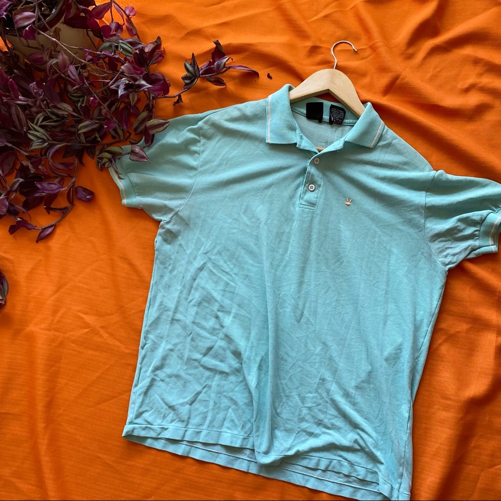 ❤️3 for $30❤️ PlayBoy Polo Light Blue Green Mint Shirt